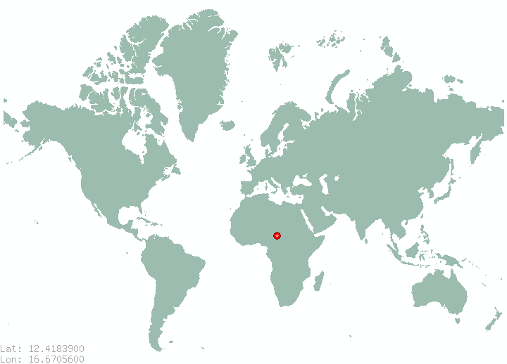 Gefela in world map